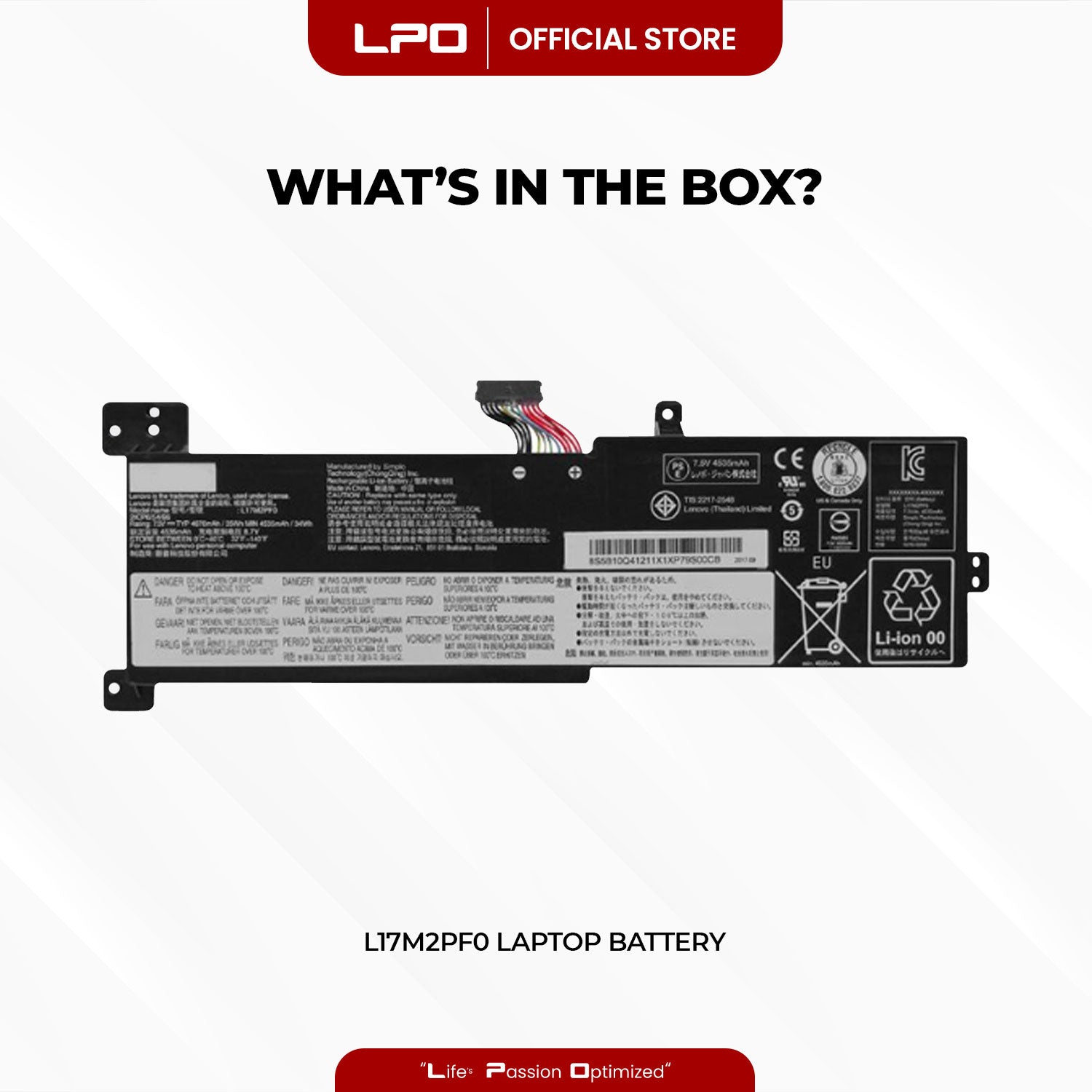 Laptop Battery L17M2PF0 Compatible with Lenovo IdeaPad 330-15ARR