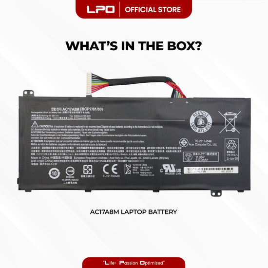 Laptop Battery AC17A8M	Acer Spin 3 SP314-52 TMX314-51-M MG TMX3310-M TMX3410-MG Series Notebook - LPO Laptop PC-Outlet