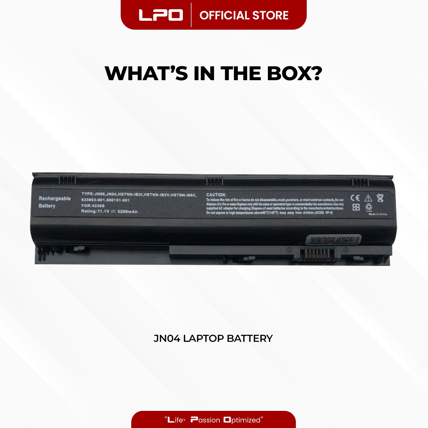 Laptop Battery JN04 Compatible with HP ProBook 4230s - LPO Laptop PC-Outlet