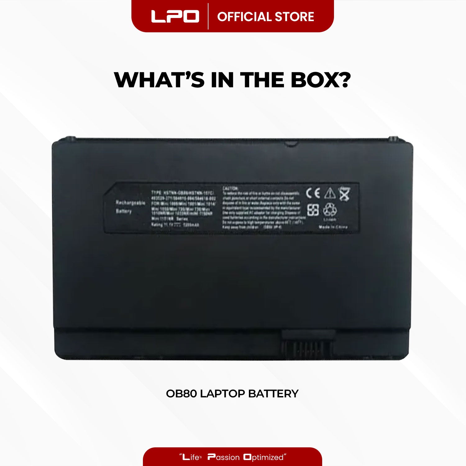 Laptop Battery OB80 Compatible with HP Mini 1005TU