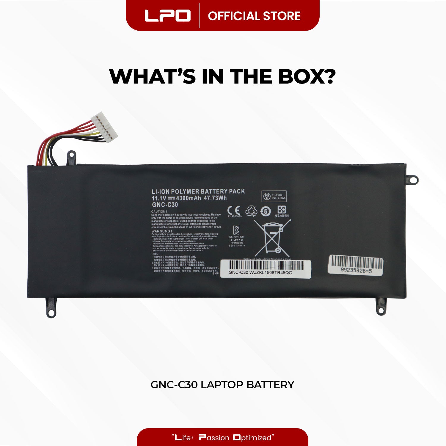 Laptop Battery GNC-C30 Compatible with Gigabyte P34G V1, P34G V2, U24, U2442 Series