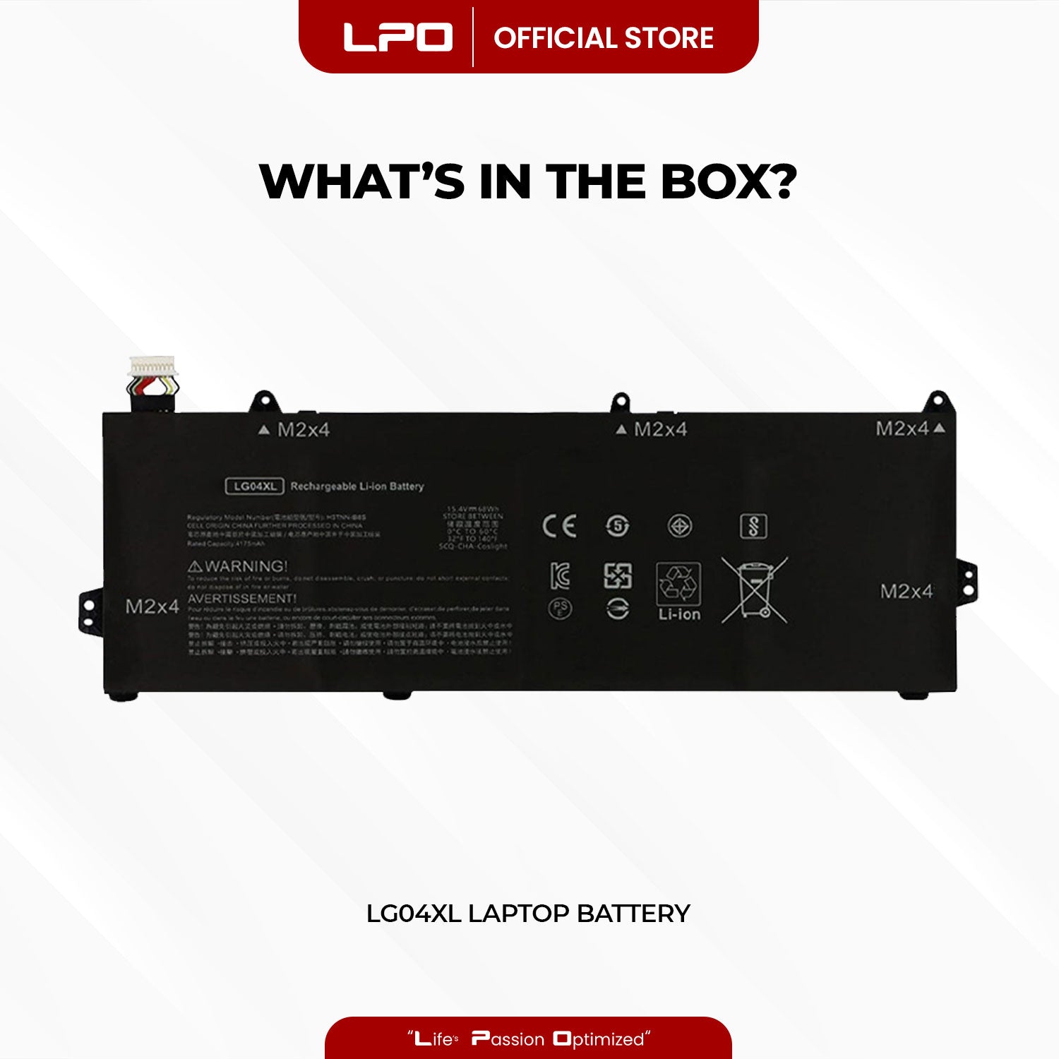 Laptop Battery LG04XL Compatible with HP Pavilion 15-CS3038TX, CS2051NW, CS1891NZ