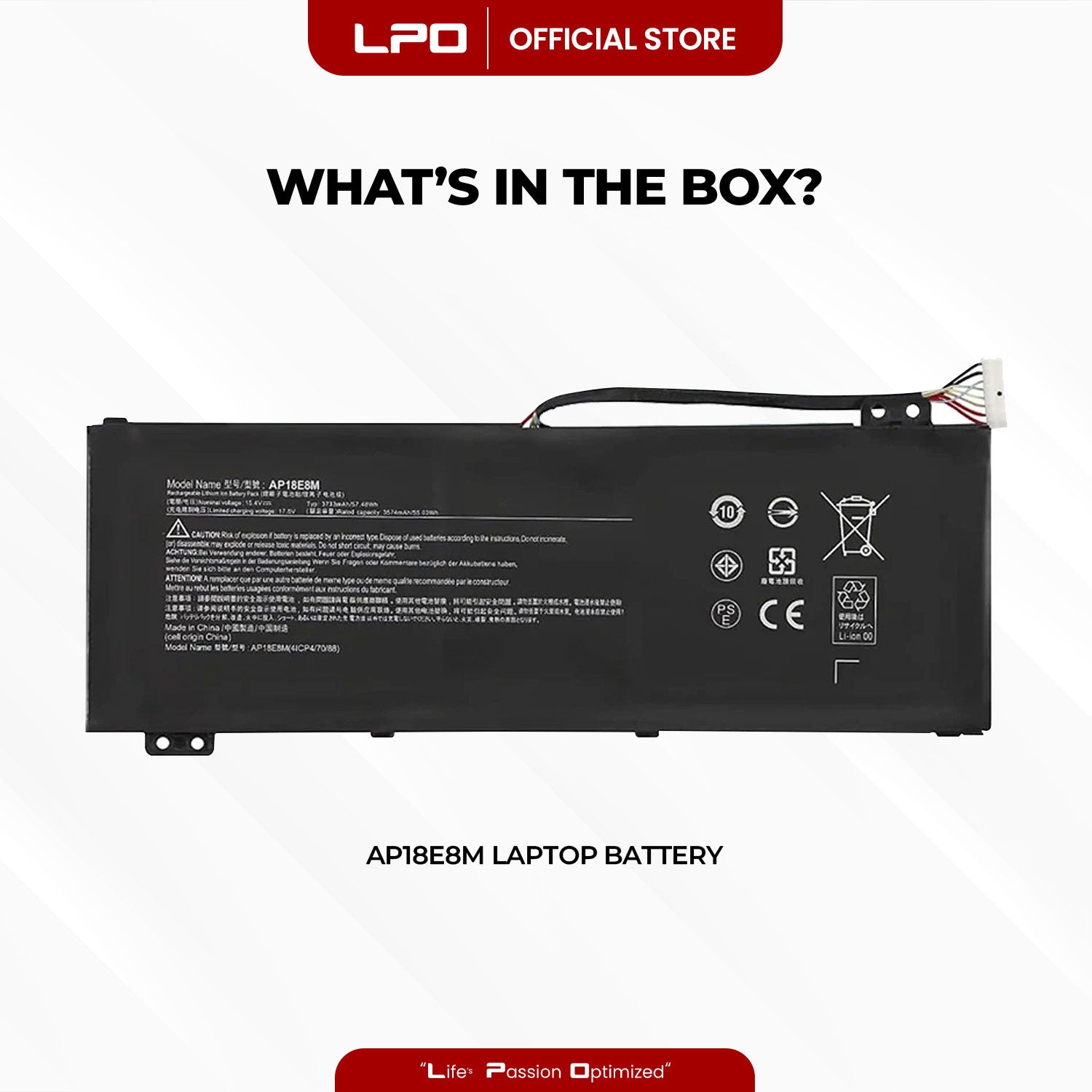 Laptop Battery AP18E8M Compatible with Acer Nitro 5 AN515-52 AN515-54 AN515-55 AN515-43