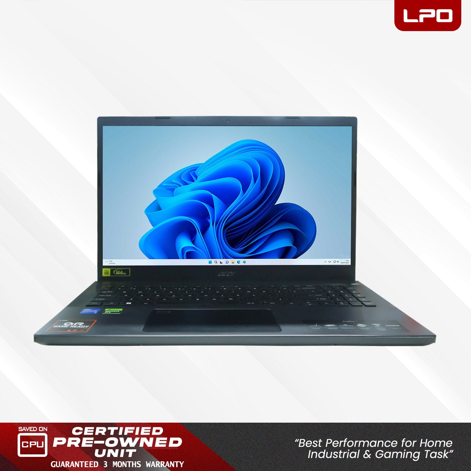 LPO Laptop Acer Aspire 7 A715-76G Intel i5-12450H @4.40Ghz 8GB DDR4 512GB SSD Win 11 Pro 15.6