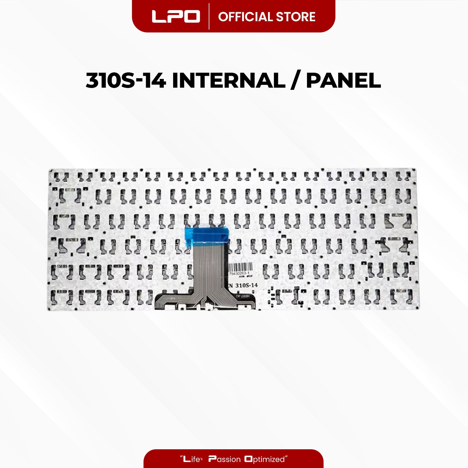 Laptop Keyboard LENOVO 310S-14 Internal / Panel Black US Compatible with Lenovo Ideapad 310S-14