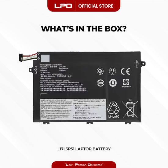 Laptop Battery L17L3P51 Compatible with Lenovo E480 E580 R480 R580 Series L17C3P51 L17L3P51 L17M3P51 L17M3P52