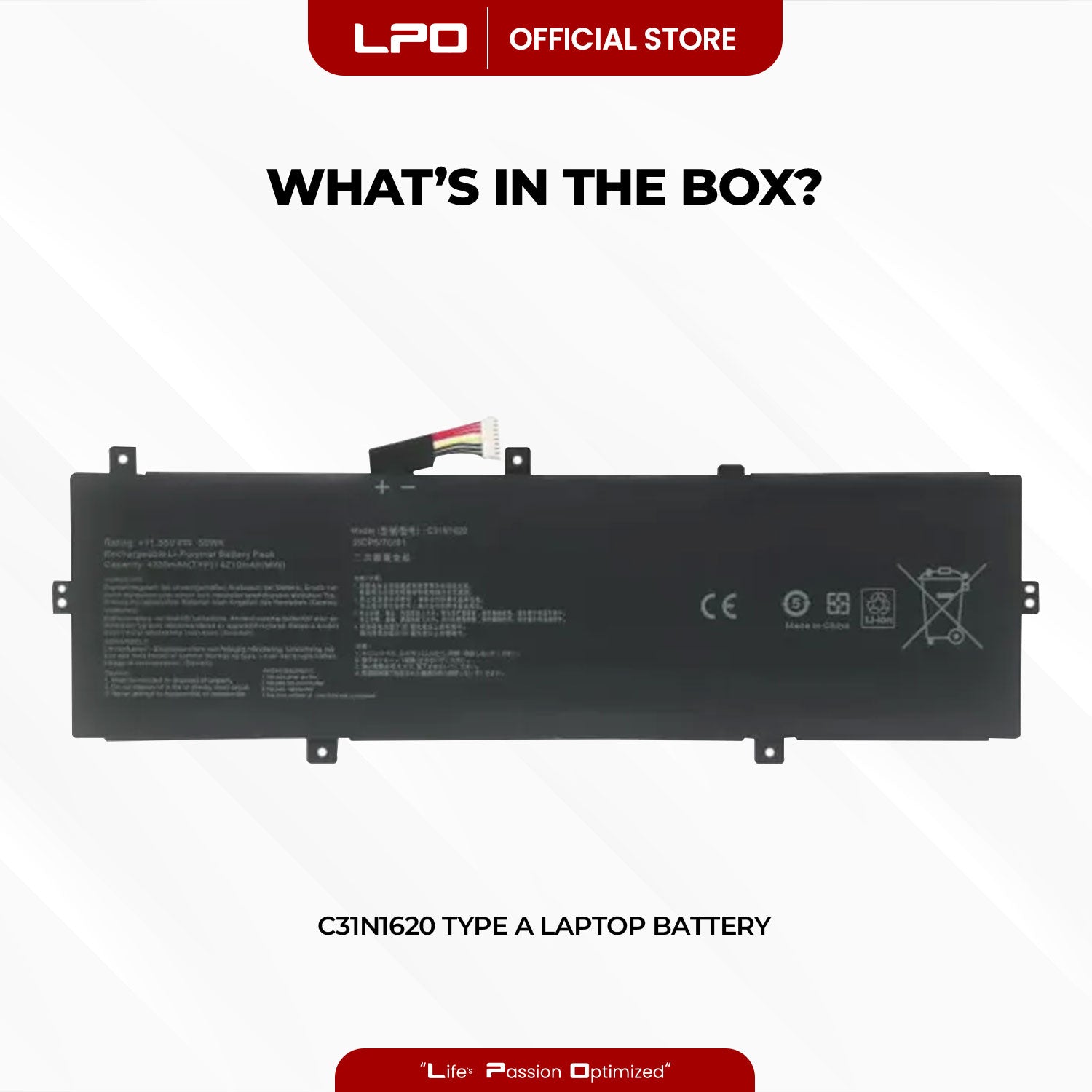 Laptop Battery C31N1620 TYPE A Compatible with Asus Zenbook UX430U UX430UQ