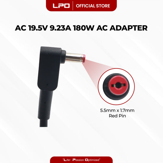 Laptop Charger Acer  19.5V 9.23A 180W	Red Pin 5.5mm x 1.7mm Compatible with Acer Predator Helios 300 Gaming Laptop PH315-51-78NP
