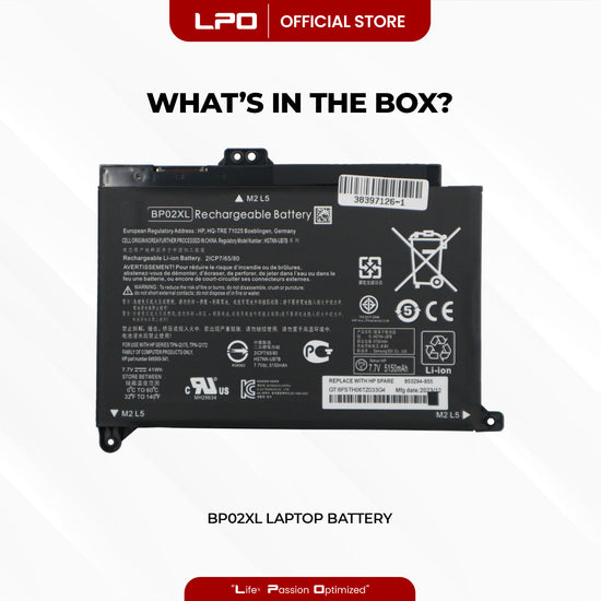 Laptop Battery BP02XL Compatible with HP Pavilion PC 15 15-AU 15T-AU 15-AW 15T-AW 15Z-AW Series - LPO Laptop PC-Outlet