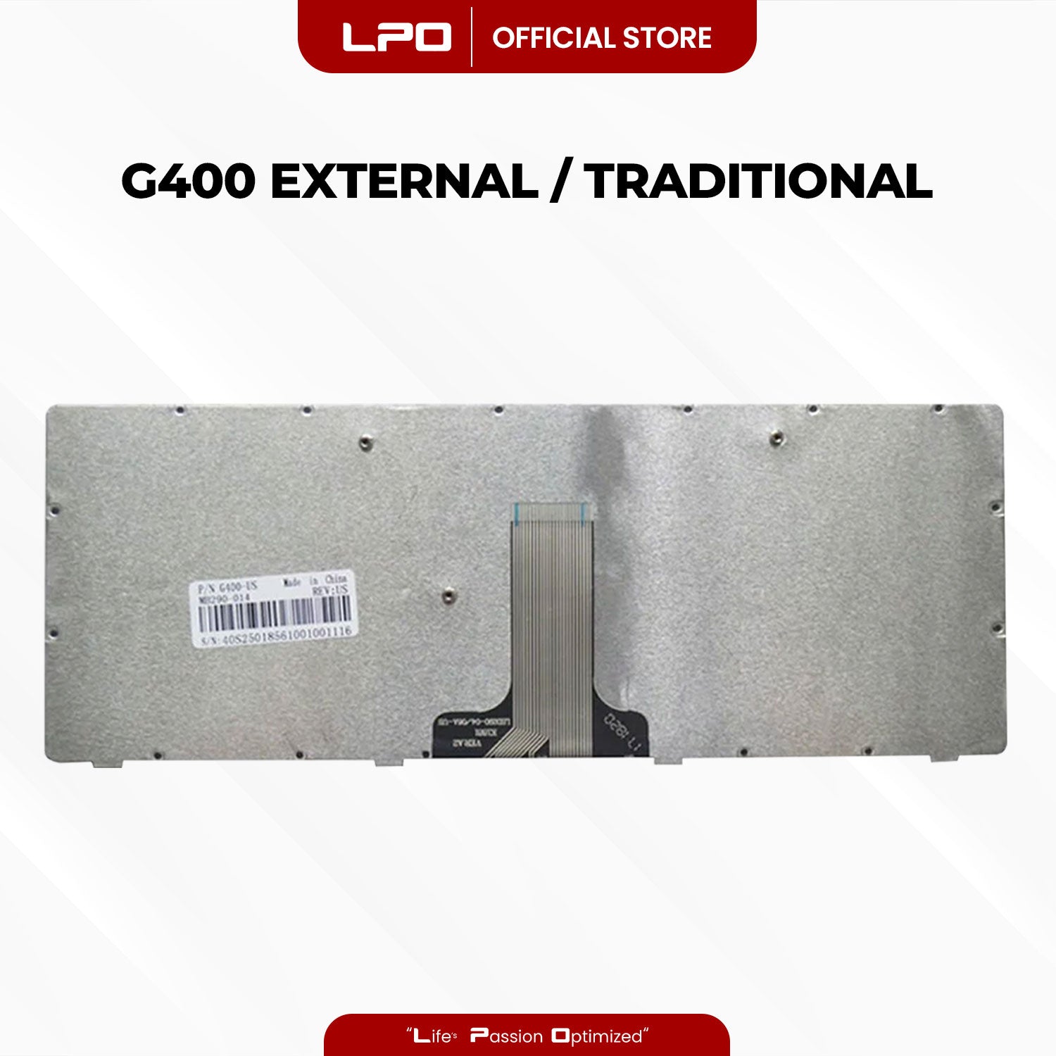 Laptop Keyboard LENOVO G400 External / Traditional Black US Compatible with Lenovo Ideapad G405A G405 G410