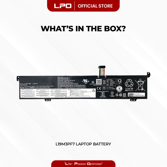 Laptop Battery L19M3PF7 Compatible with Lenovo Ideapad Creator 5 15IMH05-82D40014SB