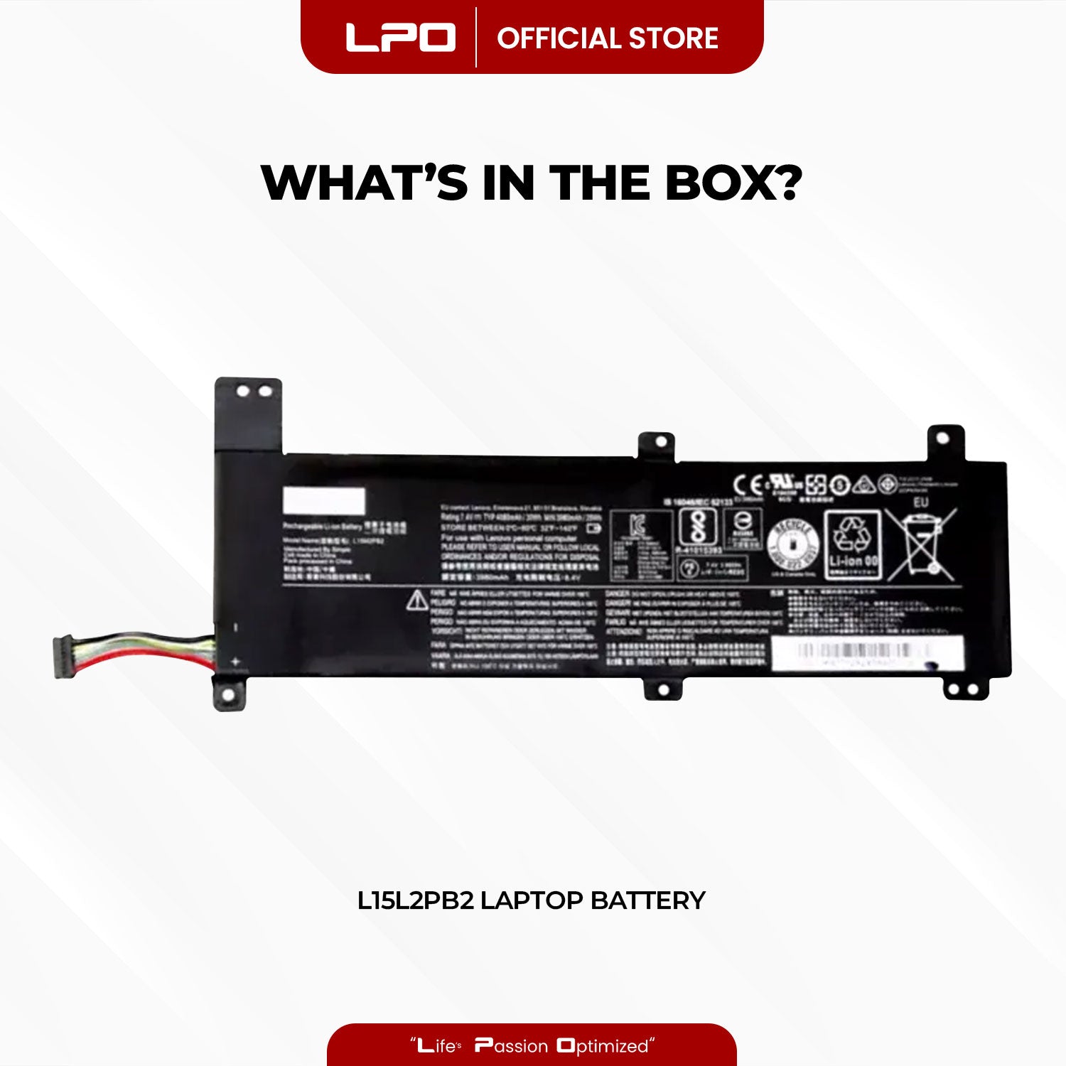 Laptop Battery L15L2PB2 Compatible with Lenovo IdeaPad 310-14IKB(80TU002SPH) IdeaPad 310-14IKB(80TU0046TA)