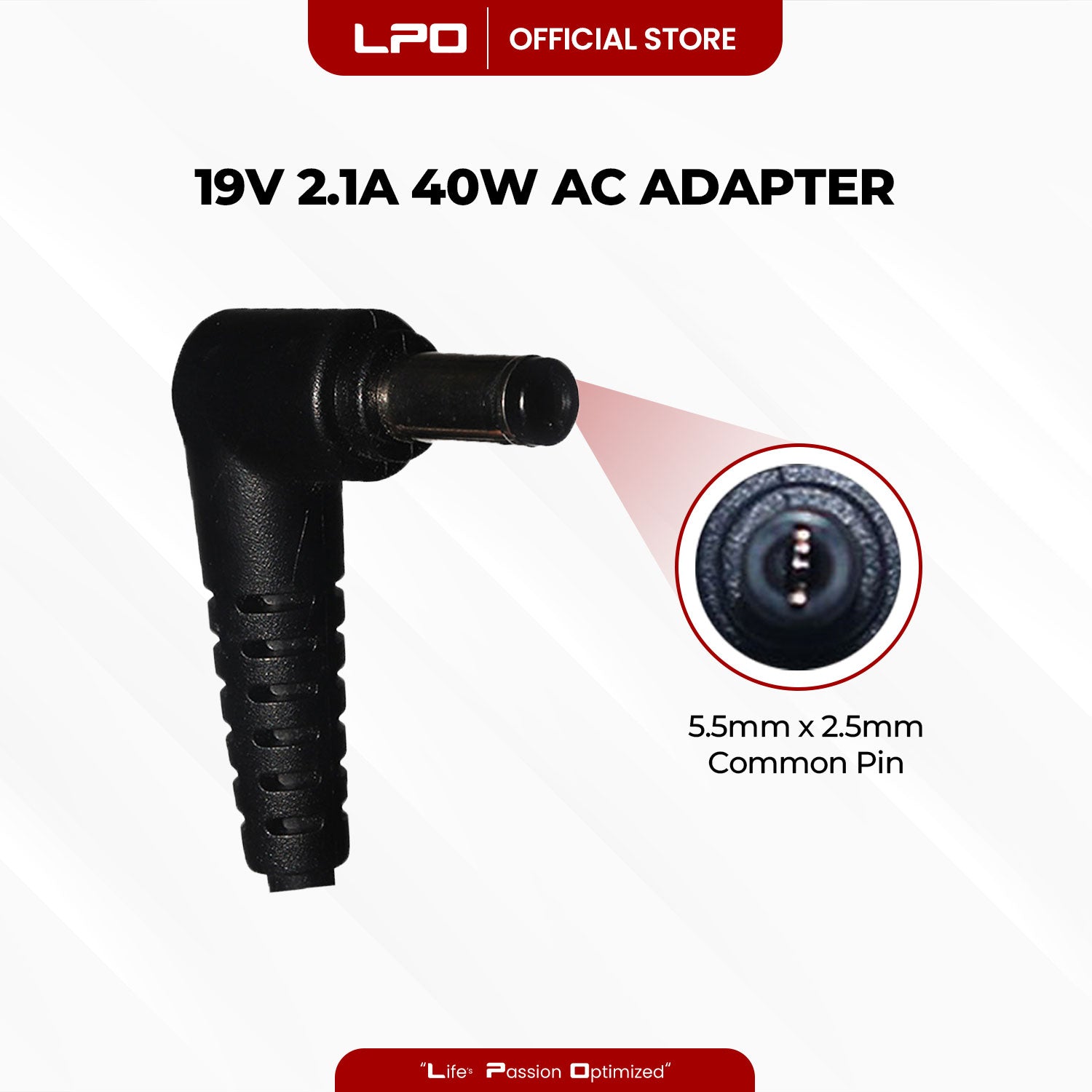 Laptop Charger Asus 19V 2.1A 40W Common Pin 5.5mm x 2.5mm Compatible with Asus UL20, UL20A-A1, UL20A-2X046X