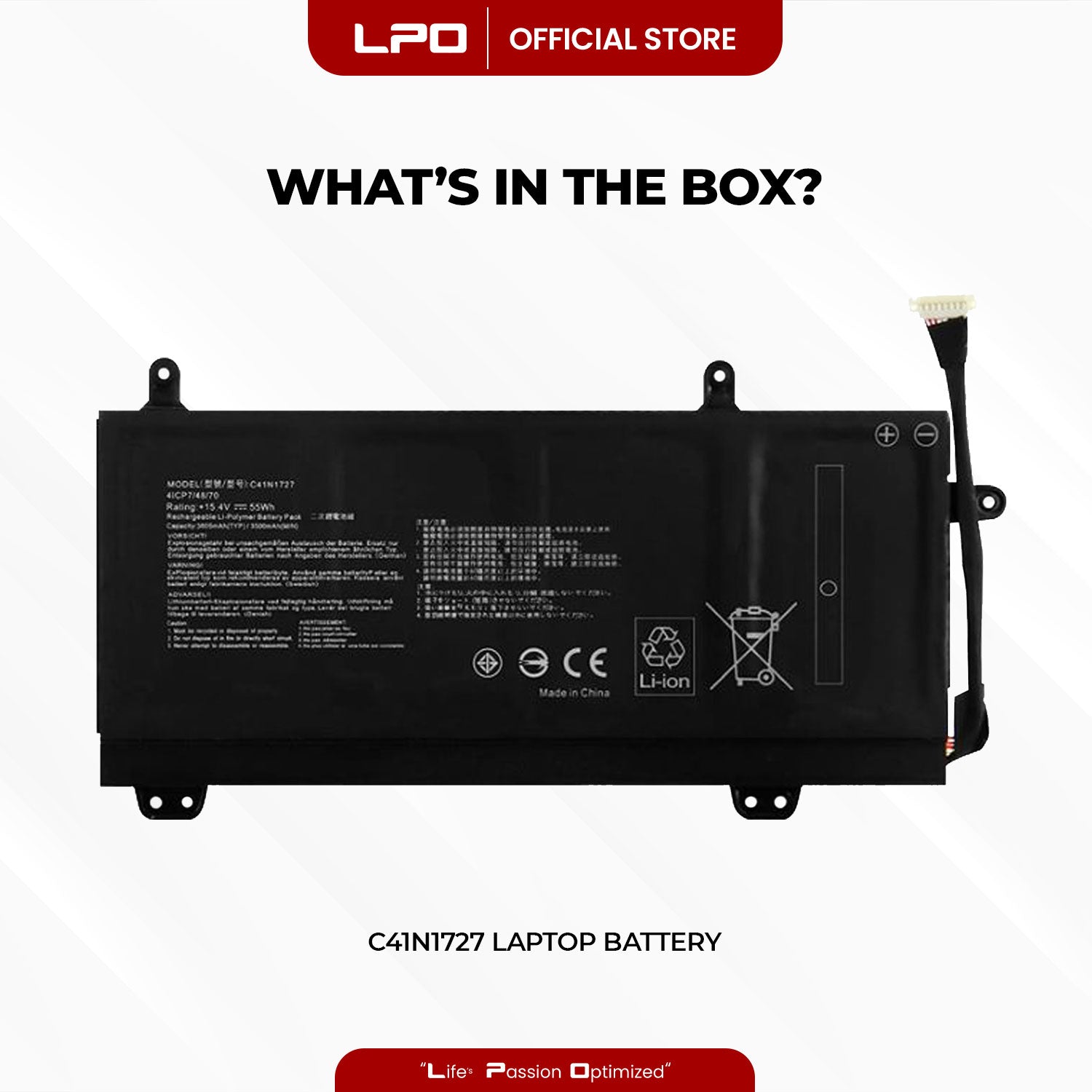 Laptop Battery C41N1727 Compatible with Asus Rog Zephyrus M GM501 GM501G GM501GM