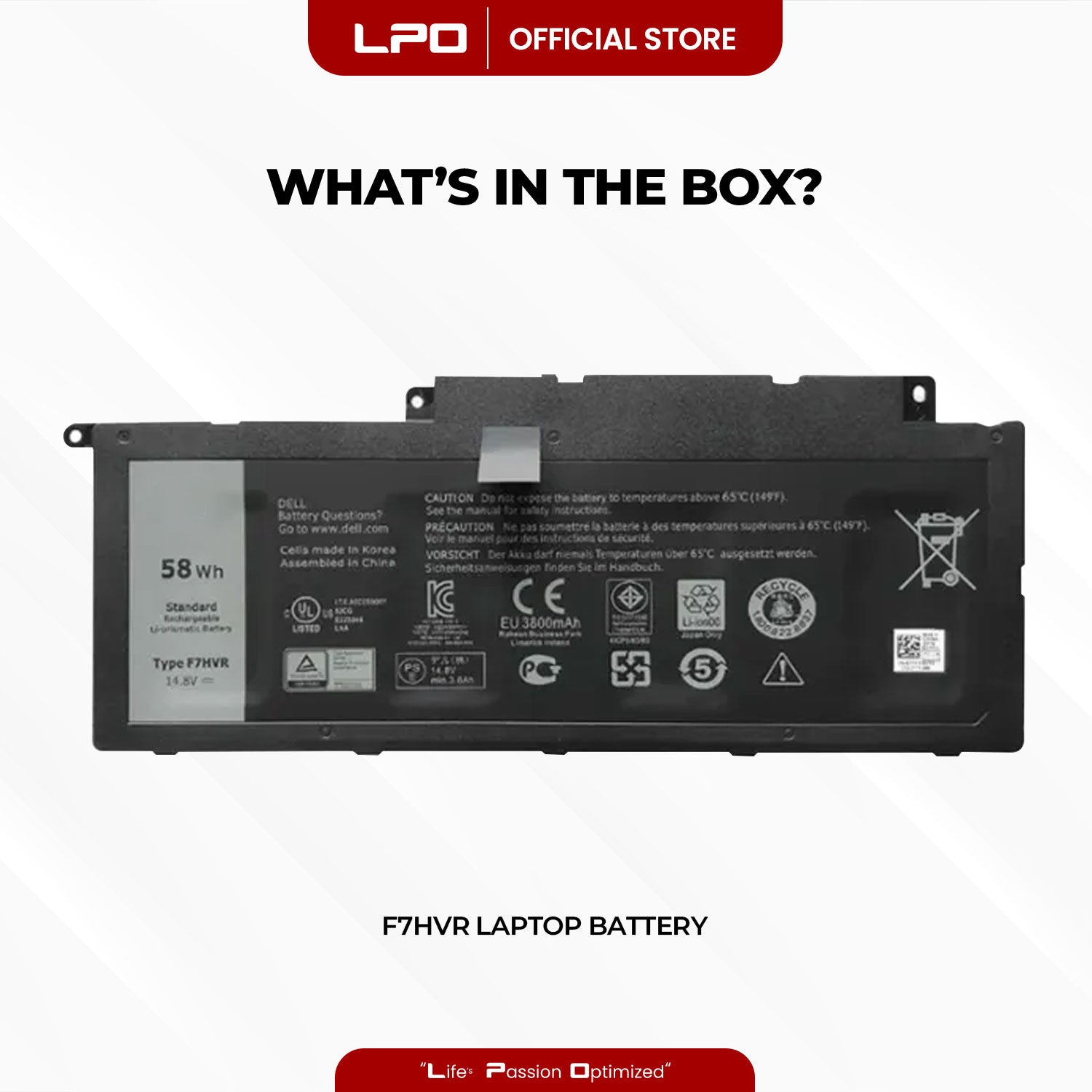 Laptop Battery F7HVR Compatible with Dell Inspiron 17 7737 15 7537 Series G4YJM 062VNH T2T3J Y1FGD