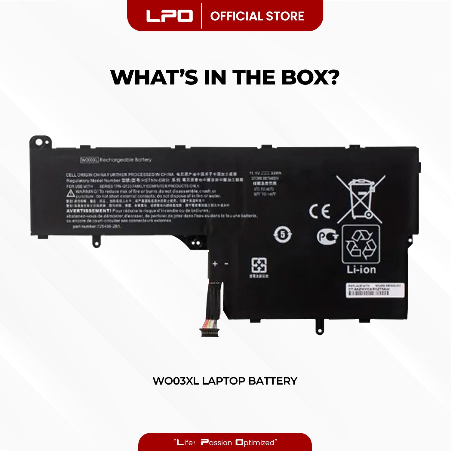 Laptop Battery WO03XL Compatible with HP Split 13 HP Split 13 x 2 HP Split 13-M010DX