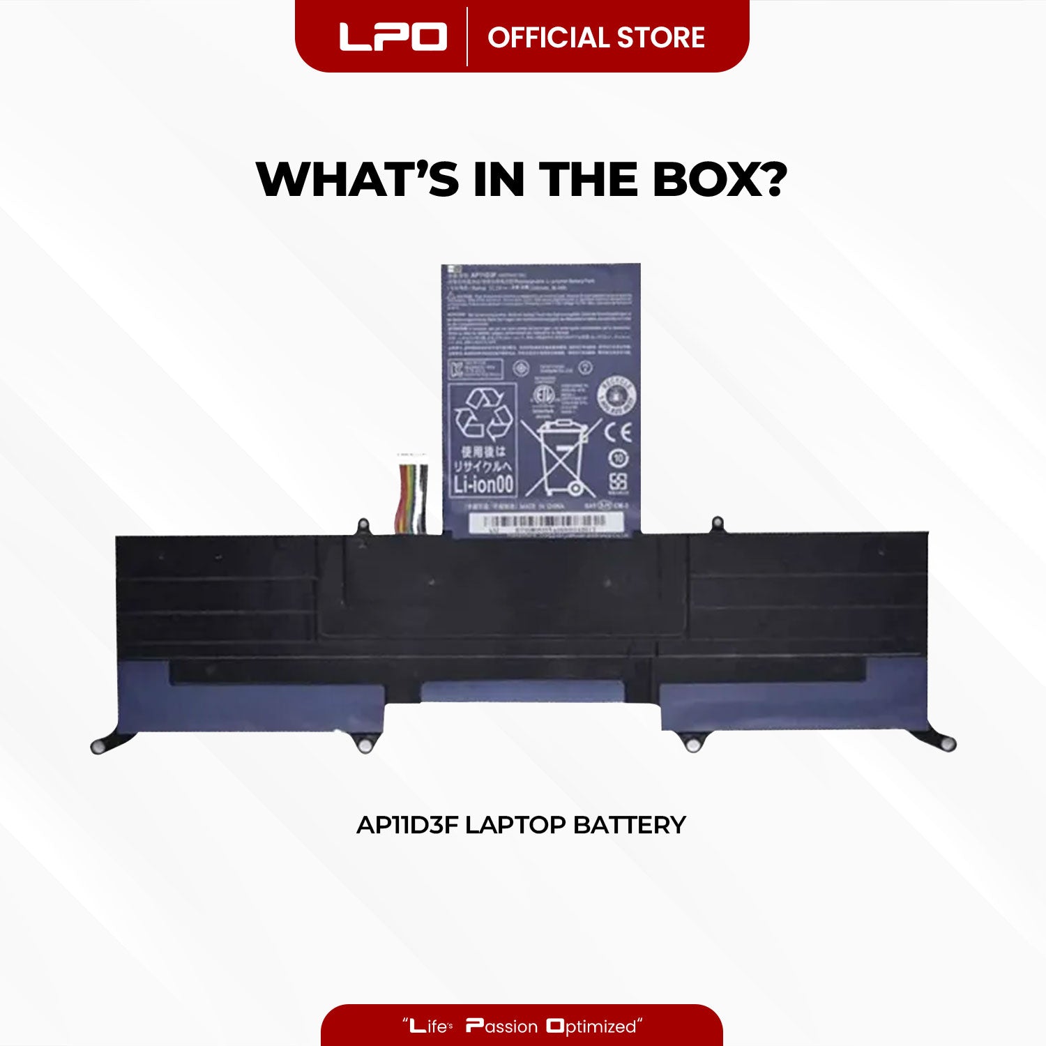 Laptop Battery P11D3F Compatible with  Acer Aspire Ultrabook Aspire S3 Series, Aspire C720