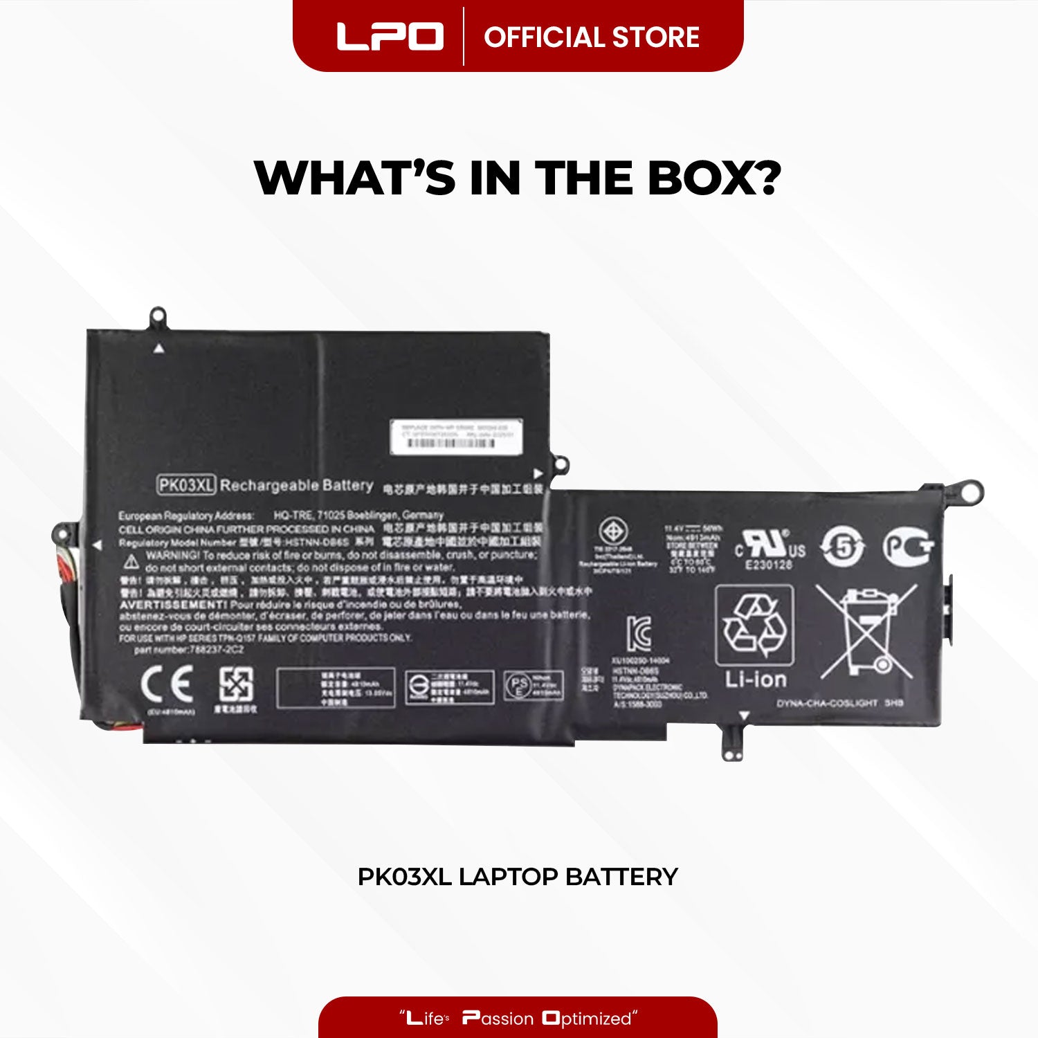 Laptop Battery PK03XL Compatible with HP Spectre X360 G1 G2; 13-4000 13-4100 13-4200