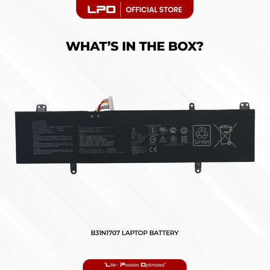Laptop Battery B31N1707 Compatible with Asus VivoBook S14 S410 S410UA S410UQ-NH74 - LPO Laptop PC-Outlet
