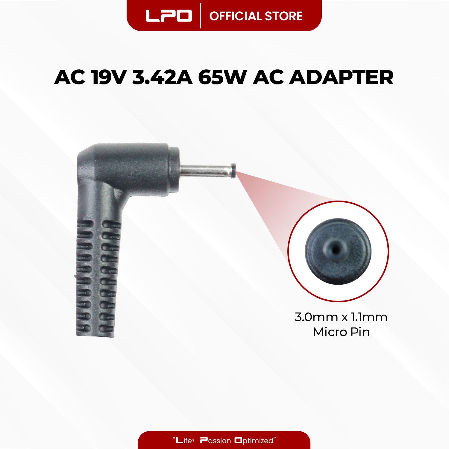 Laptop Charger Acer 19V 3.42A 65W Micro Pin 3.0mm x 1.1mm Compatible with Acer Swift 3 SF314-52G