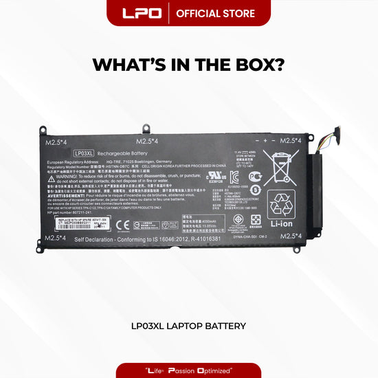Laptop Battery LP03XL Compatible with HP Envy 15-ae015TX(N1V47PA), Envy 15-ae016TX(N1V48PA) Series