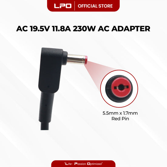 Laptop Charger Acer 19.5V 11.8A 230W Red Pin 5.5mm x 1.7mm Compatible with Acer Nitro 5 N20C1