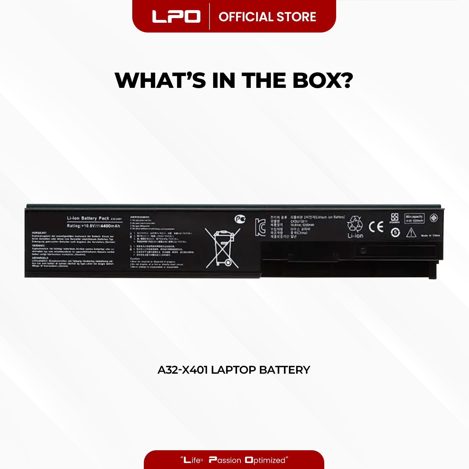 Laptop Battery A32-X401 Compatible with  Asus X501A X401 X401A X501 X401U X301 F301 F301A F401 F501 S301A S401U S501A Series