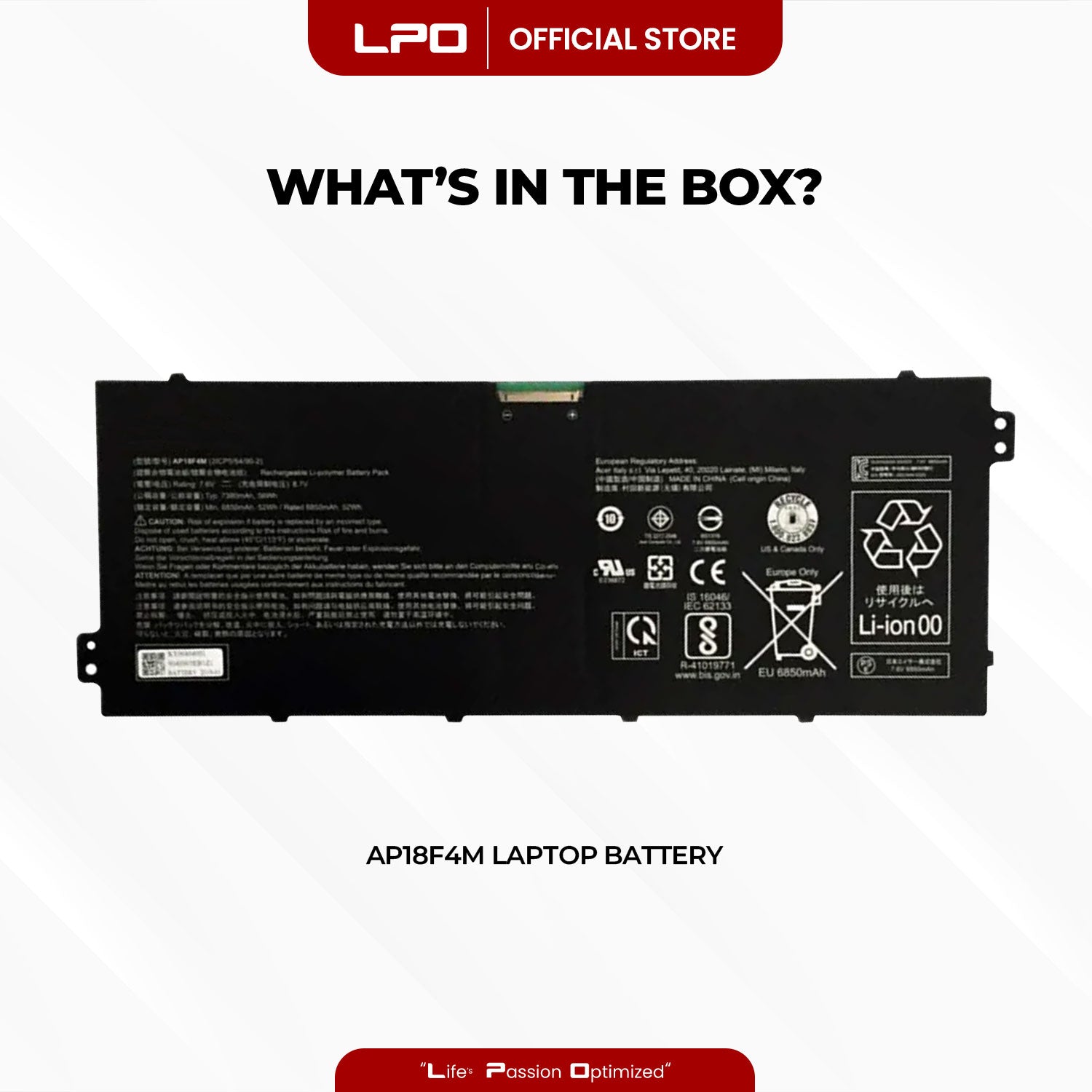 Laptop Battery AP18F4M Compatible with  Acer Chromebook 714 CB714 Chromebook 715 CB715 Series Notebook