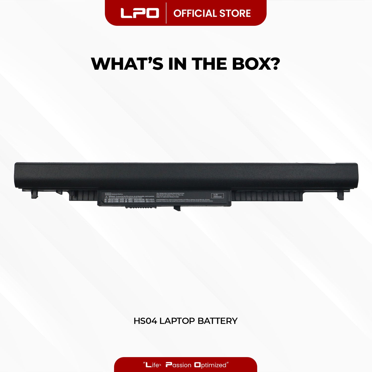 Laptop Battery HS04 Compatible with HP 240 G4 Series, HP 245 246 G4 Series, HP 250 255 256 G4 Series - LPO Laptop PC-Outlet