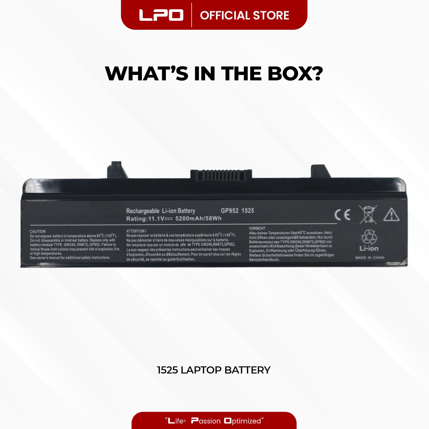 Laptop Battery 1525 GP952 Compatible with Dell Inspiron 1526 1546 1750 Vostro 500 Dell Inspiron 1525 1545