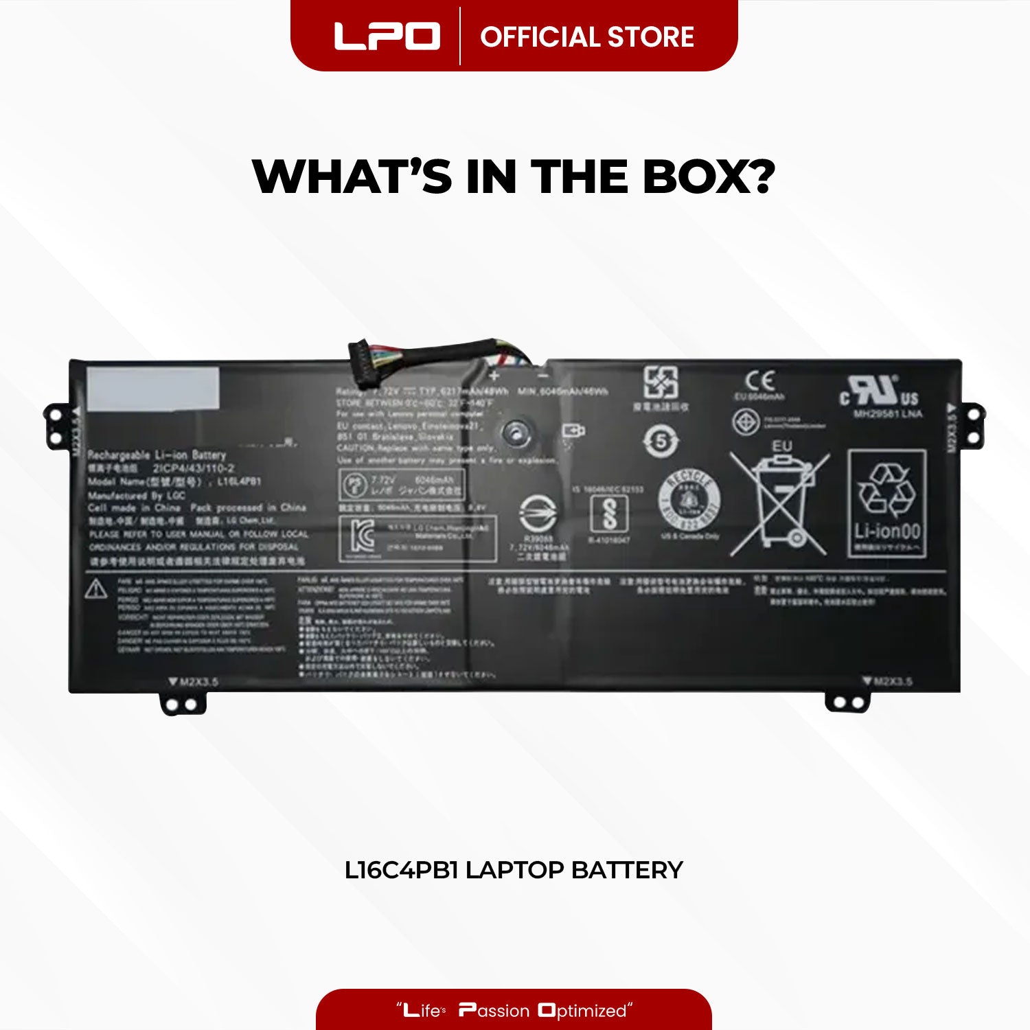 Laptop Battery L16C4PB1 Compatible with Lenovo Yoga 720-13IKB 80X6004HHH Series