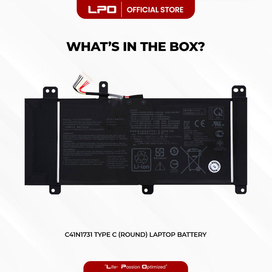 Laptop Battery C41N1731 TYPE C (ROUND) Compatible with ASUS ROG Strix Scar II GL704