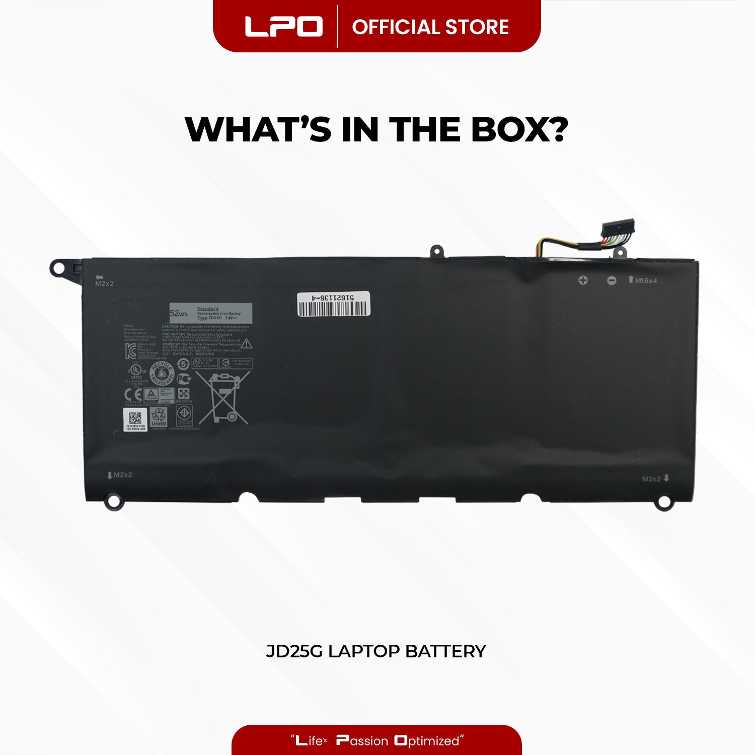 Laptop Battery JD25G Compatible with Dell XPS 13 XPS13 9350 13D XPS13D 9343 Series