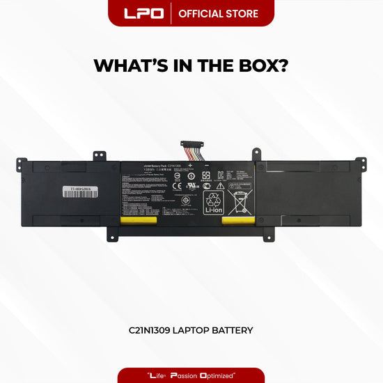 Laptop Battery C21N1309 Compatible with Asus VivoBook S301LA S301LP Q301L - LPO Laptop PC-Outlet