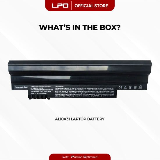 Laptop Battery AL10A31 Acer AC700 1090 1099 1529 Aspire One 522 Series D255 Series - LPO Laptop PC-Outlet
