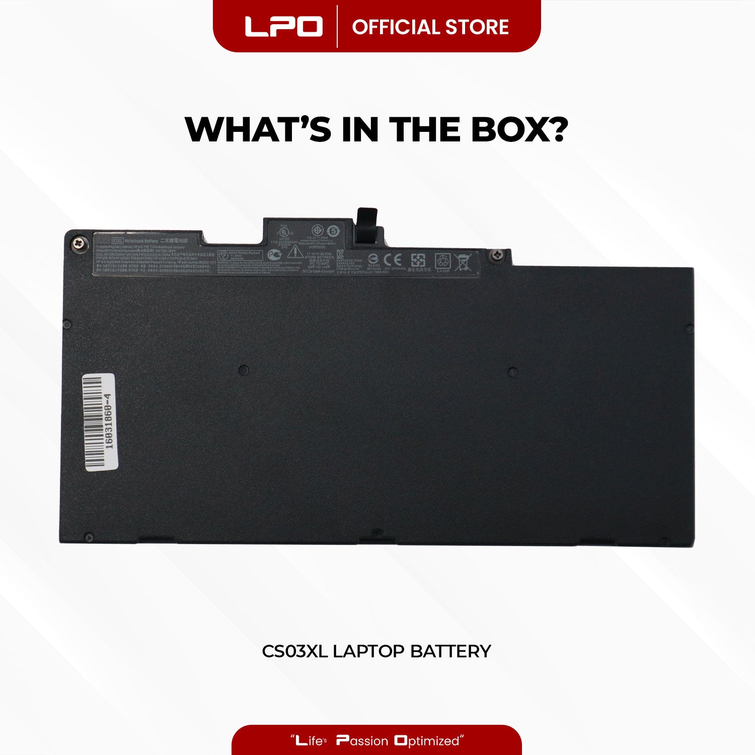 Laptop Battery CS03XL Compatible with HP Elitebook 745 G4 G3, Elitebook 755 G4 G3, Elitebook 840 G4 G3 - LPO Laptop PC-Outlet
