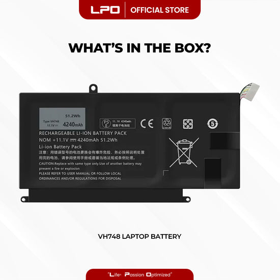 Laptop Battery VH748 Compatible with Dell Vostro 5460 Series, Vostro 5470 Series, Inspiron 14 5439 Series