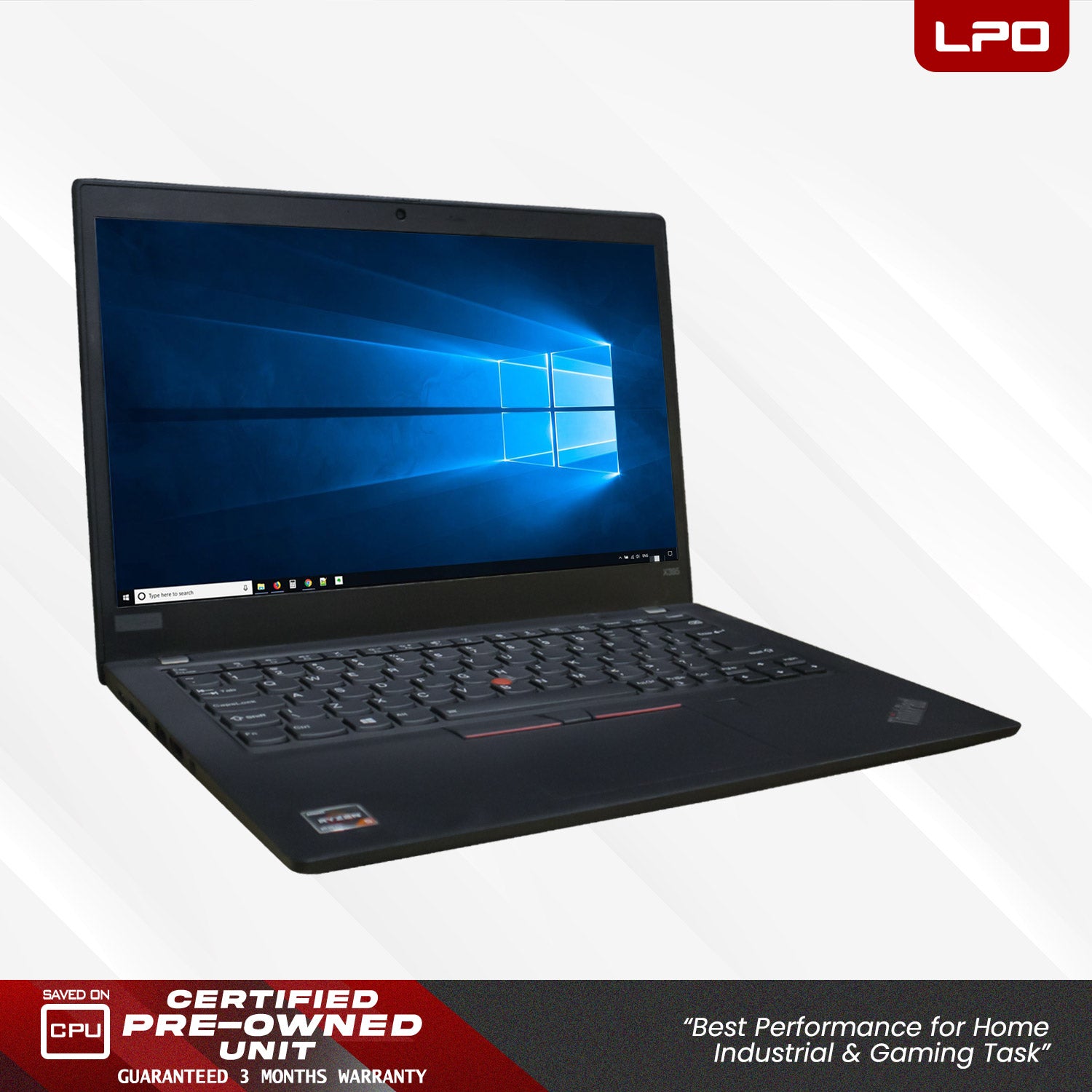 Laptop Lenovo Thinkpad X395 AMD Ryzen 5 Pro 3500 2.10Ghz 16GB DDR4 256GB SSD AMD Radeon Vega 8 13.3