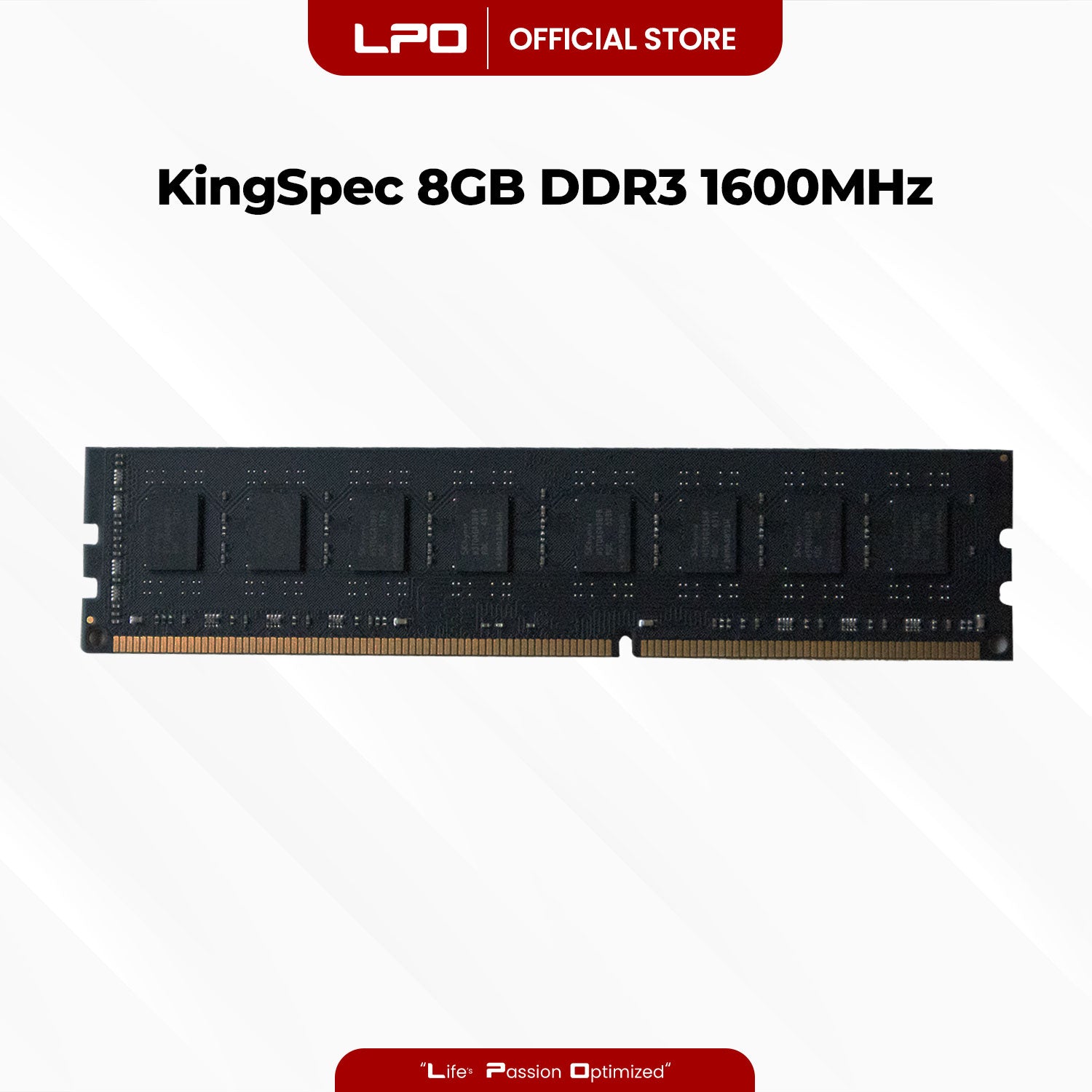 KingSpec 8GB DDR3 1600Mhz 1.35V DIMM for Desktop RAM