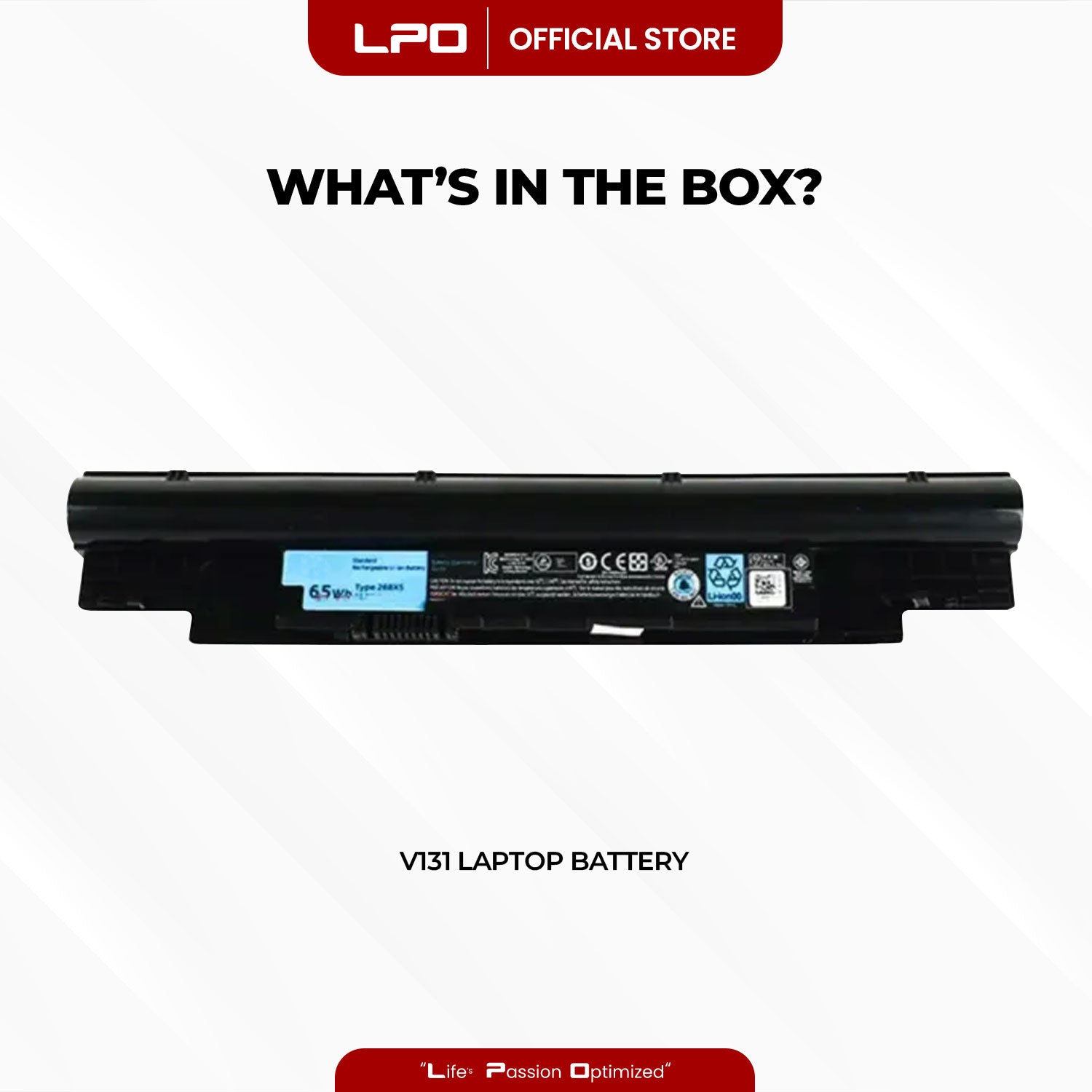 Laptop Battery V131 Compatible with Dell Vostro V131 V131R V131D Series, DELL Inspiron 13Z N311z Series