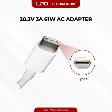 Laptop Charger MacBook 20.3V 15V 12V 9V 3A / 5.2V 2.4A 61W TYPE C/USB C Compatible with MacBook Air (M1, 2020) MacBook Air (Retina, 13-inch, 2020)