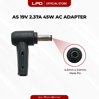 Laptop Charger Asus 19V 2.37A 45W Male Pin 4.5mm x 3.0mm Compatible with Asus ZenBook Flip UX560