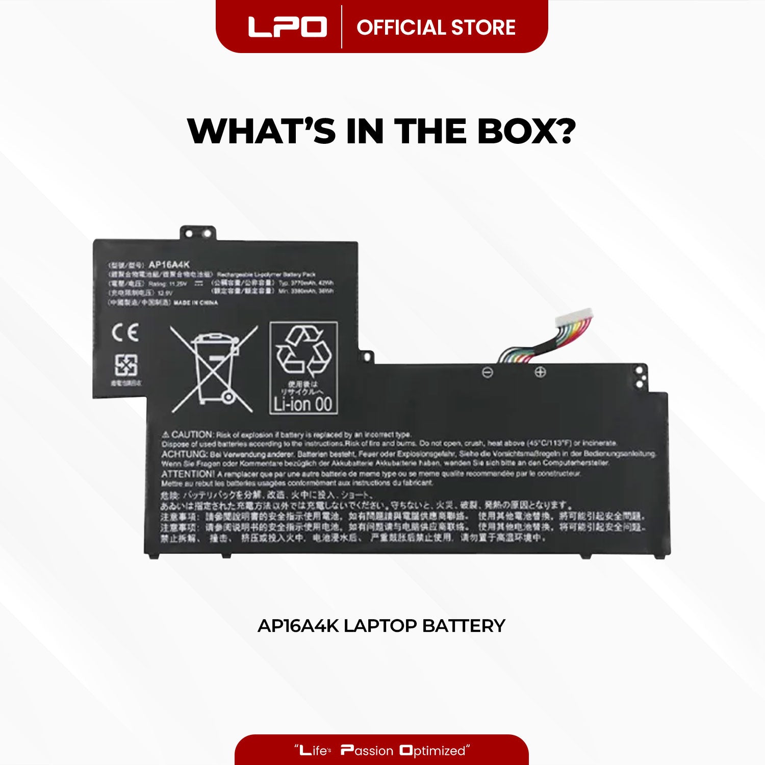 Laptop Battery AP16A4K Compatible with Acer Aspire One CLOUDBOOK AO1-132-C0QL, Swift 1 SF113-31 Series Notebook