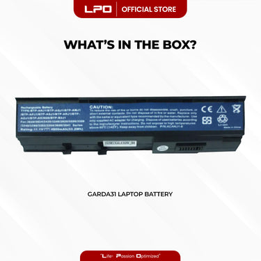 Laptop Battery GARDA31 Compatible with Acer Aspire 2920 2920Z 5560 Extensa 4220 4230 4620Z 4630Z