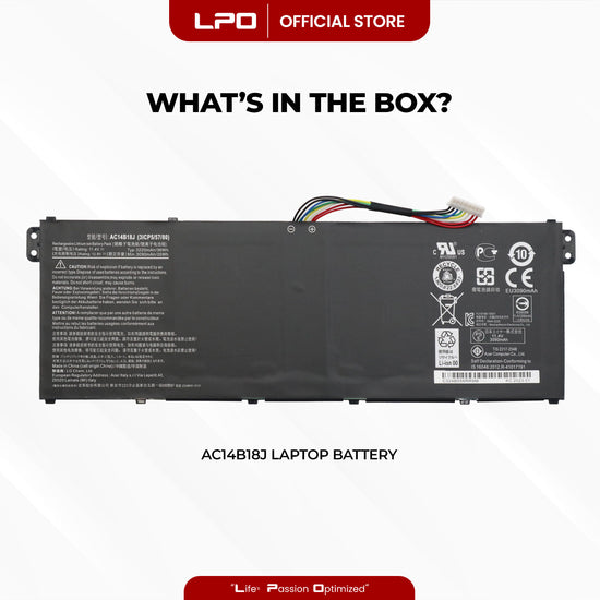 Laptop Battery AC14B18J Compatible with Acer Aspire V3-111 V3-111P V5-122 V5-122P V5-132 - LPO Laptop PC-Outlet