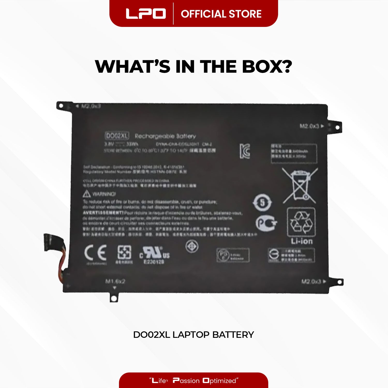 Laptop Battery DO02XL Compatible with HP Pavilion x2 - 10-n030ca HP Pavilion x2 10 tablet 10-N100
