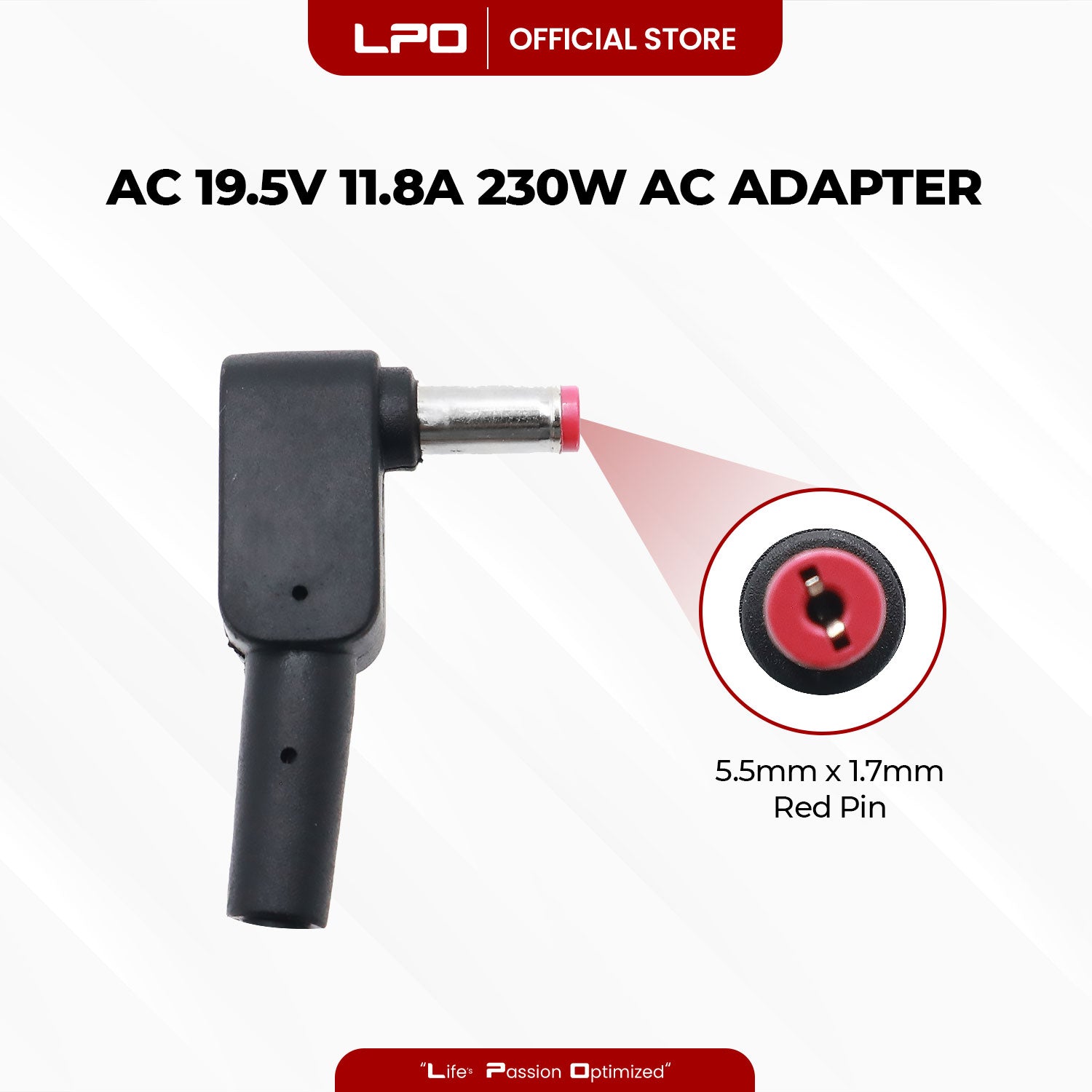 Laptop Charger	Acer 19.5V 11.8A 230W Red Pin 5.5mm x 1.7mm Compatible with Acer N17C1