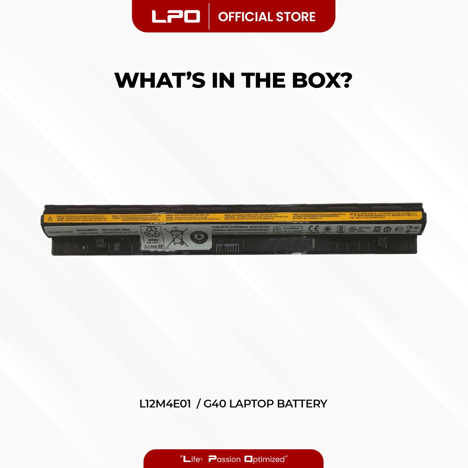 Laptop Battery G40 Lenovo L12S4E01 (41NR19/66),L12L4A02, L12L4E01, L12S4A02, L12M4A02