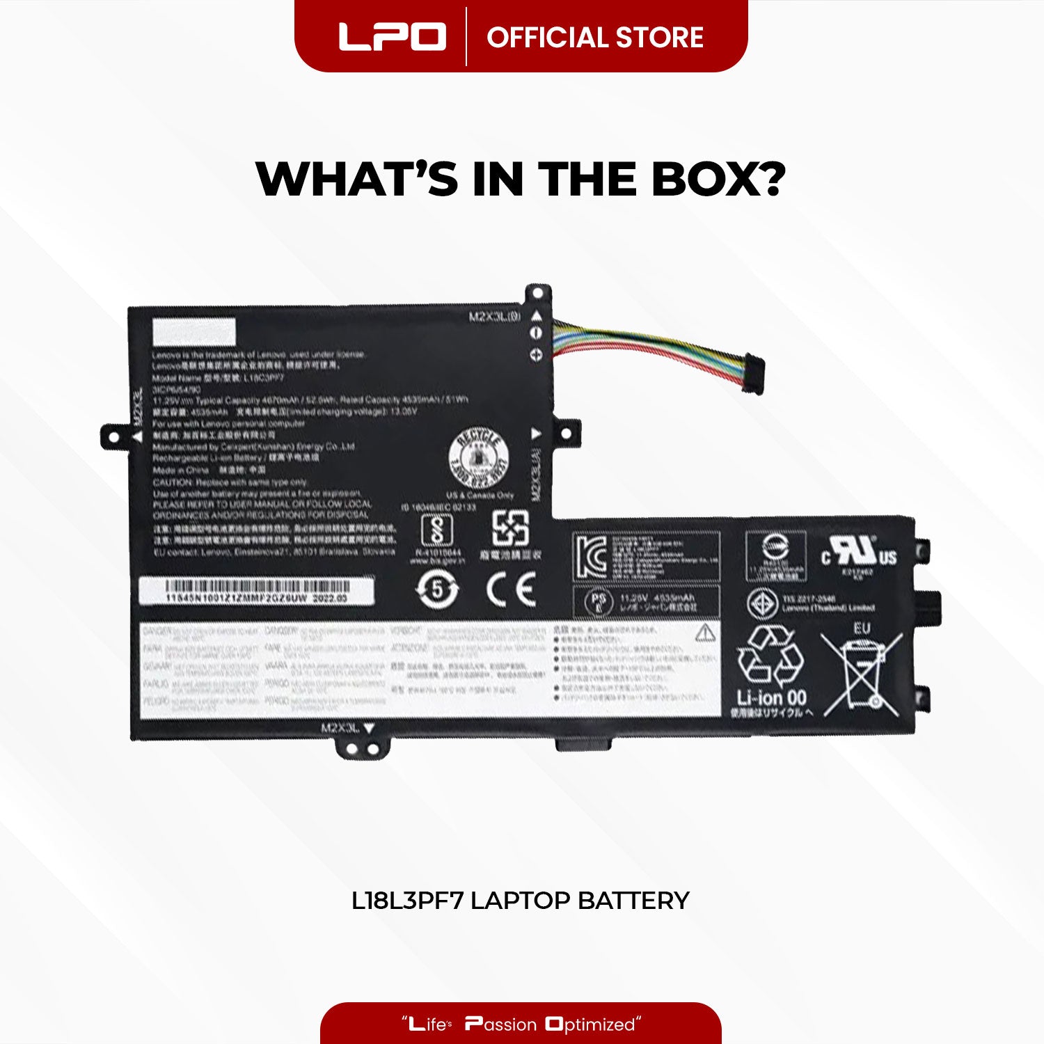 Laptop Battery L18L3PF7 Compatible with Lenovo Ideapad S340-13IML Series