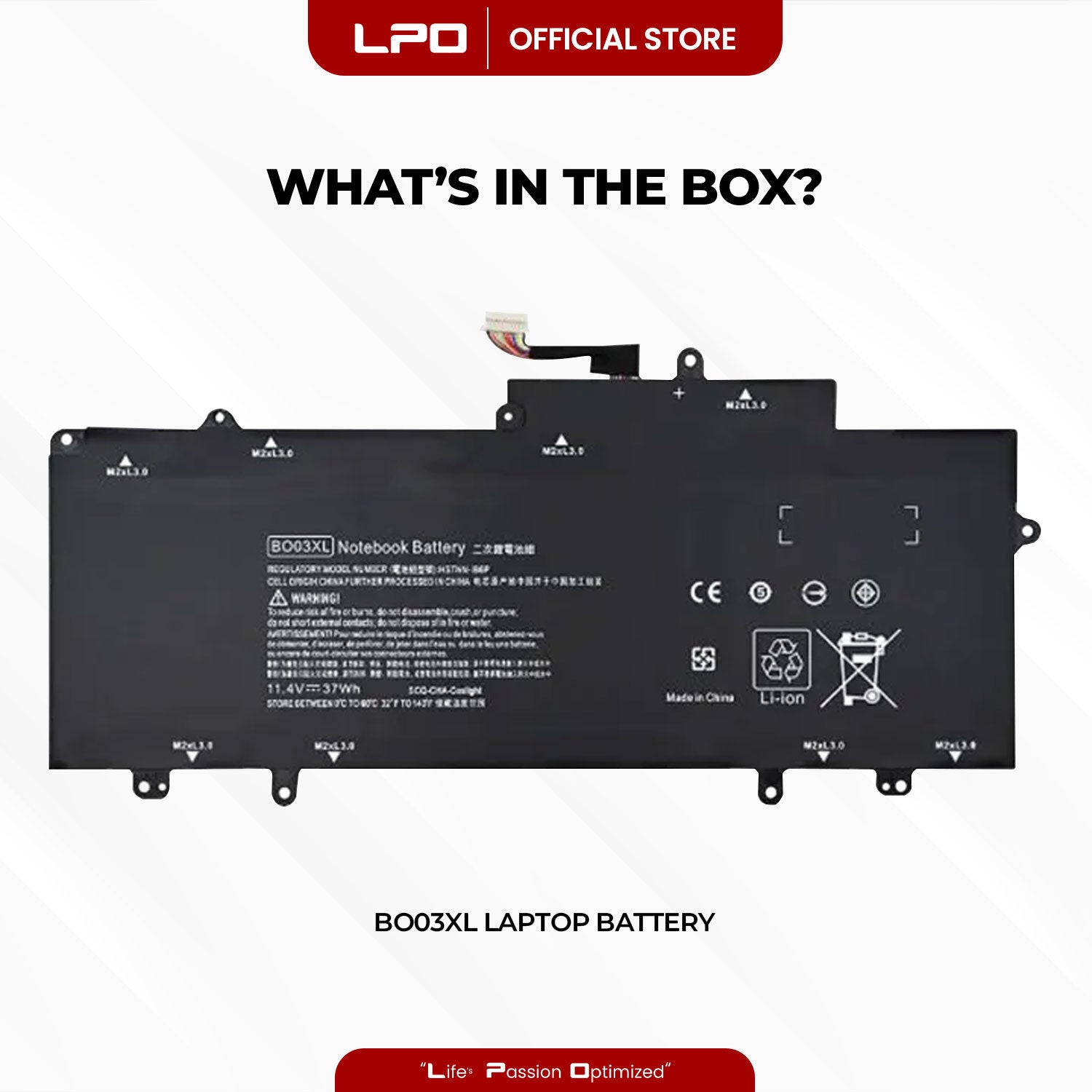 Laptop Battery BO03XL Compatible with HP Chromebook 14-X, Chromebook 14-X00 and Chromebook 14 G3 series